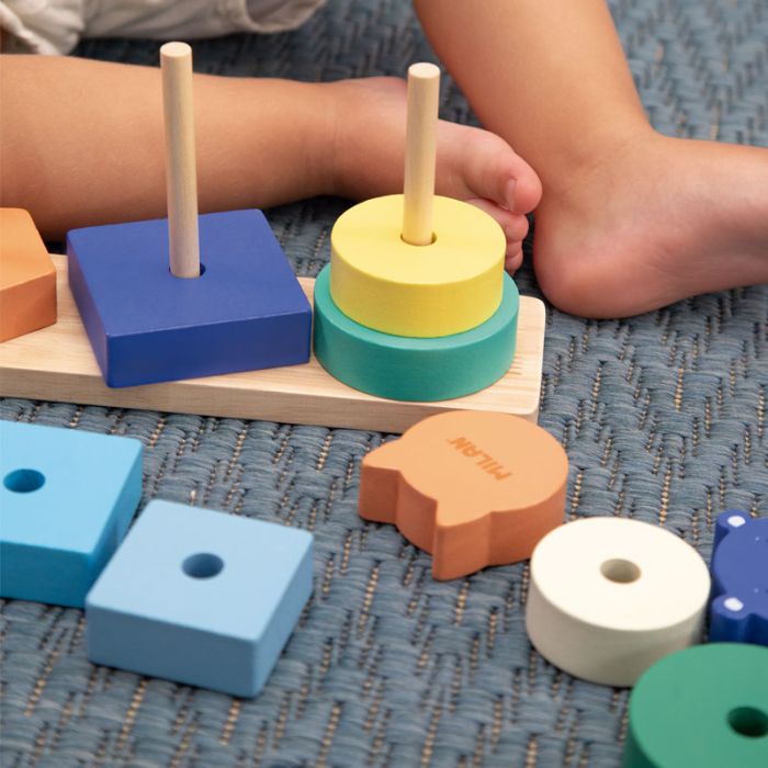 Milan | Animal Towers stacking wooden educational toy