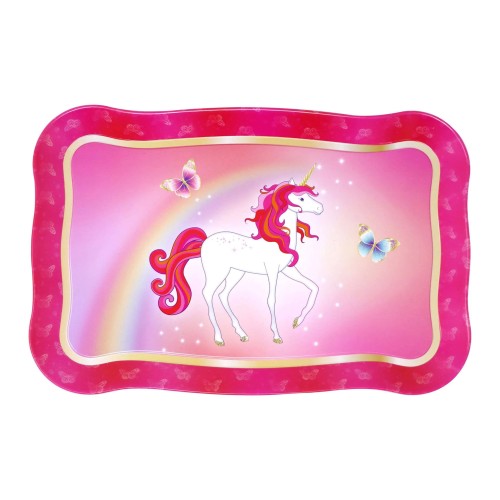 Pink Poppy Unicorn Butterfly Kids Play Pretend Tin Tea Set