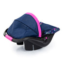Bayer | Limited Deluxe Doll Car Seat with Canopy - Navy Mermaid