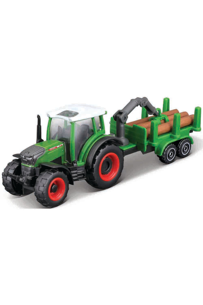 Maisto Die-Cast Mini Work Machines Tractor with Trailer Assorted
