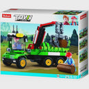 Sluban - Town Farm Log Trailer Tractor Bricks Set