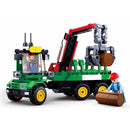 Sluban - Town Farm Log Trailer Tractor Bricks Set