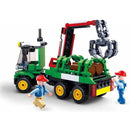 Sluban - Town Farm Log Trailer Tractor Bricks Set