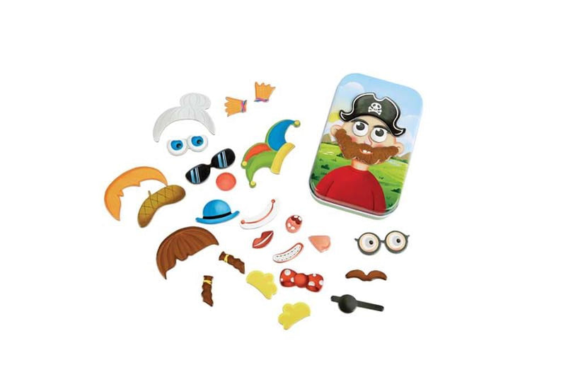 Hape | Magnetic Funny Face Pocket Game