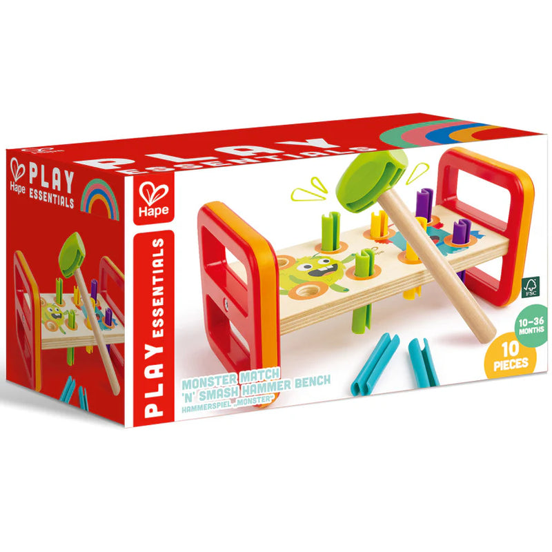 Hape | Monster Match 'N' Smash Hammer Bench