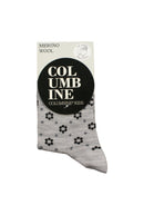 Columbine | Merino Crew Socks- Light Grey