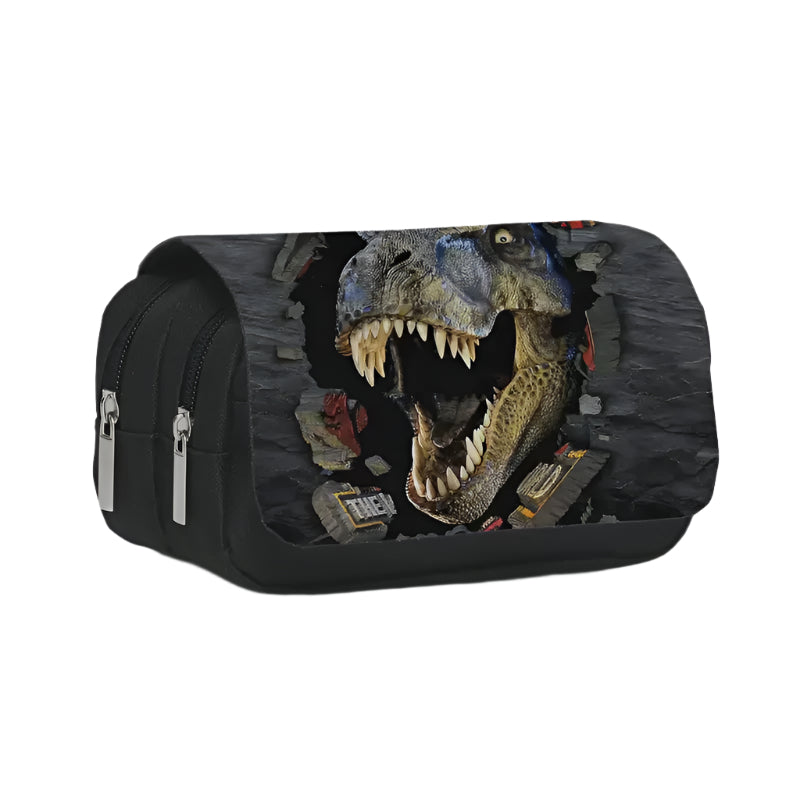 Dinosaur Black Pencil Case