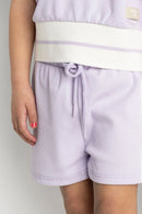 Cracked Soda | Wisteria  Ribbed Shorts -Purple