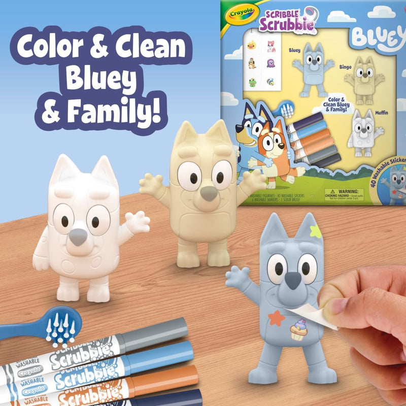 Crayola Scribble Scrubbie Bluey 3 Piece Playset