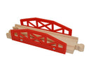 Red Wooden Railway Bridge Track