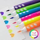 BAZIC Fantasia 6 Fluorescent Colours Washable Brush