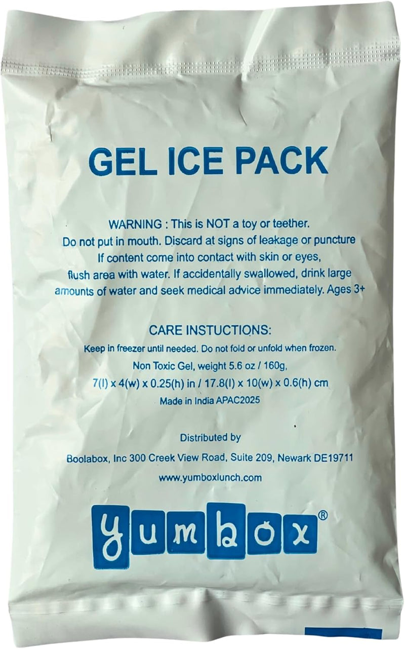 Yumbox Soft Gel Ice Packs with Insulated Fabric Sleeves –Monster & Shark- 2 Pack