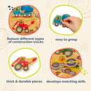 B. Wooden Puzzle -Peek & Explore - Construction Trucks