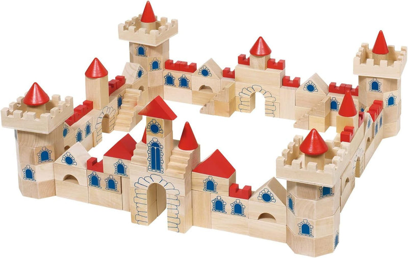 Rare Vintage Castle Blocks Wooden Toy Set