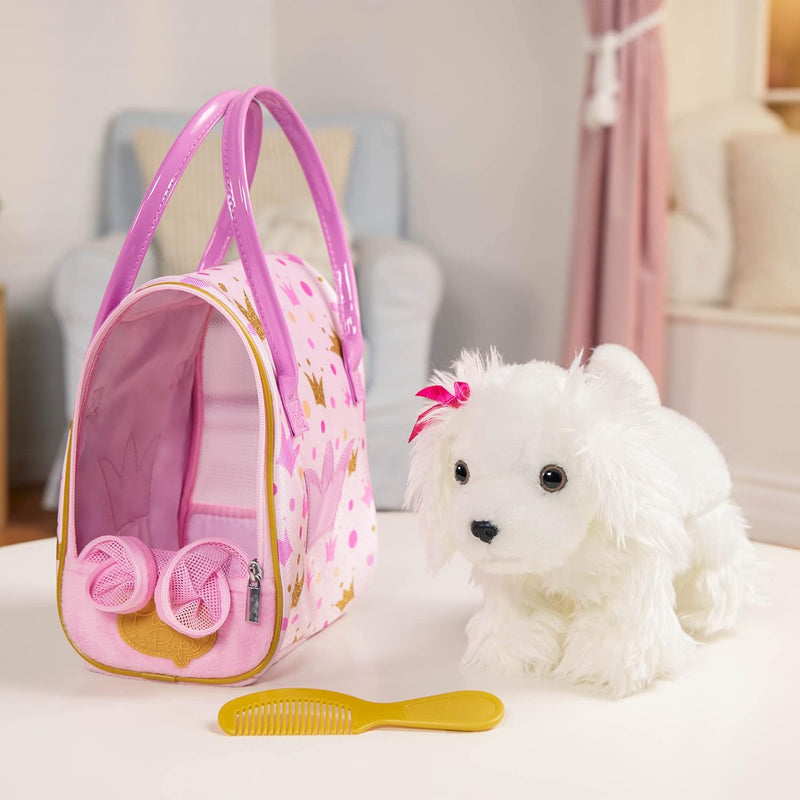 Pucci Pups – Pink Crown Glam Bag & Maltese Pup