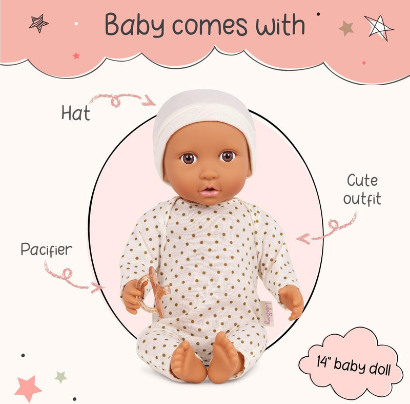 LullaBaby 14" Baby Doll - Med Skin