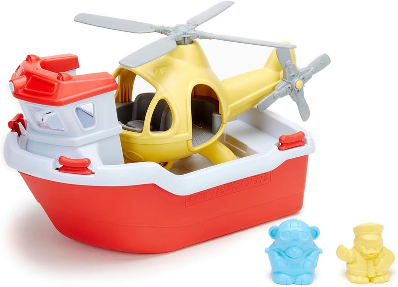 Green Toys - Rescue Boat and Helicopter