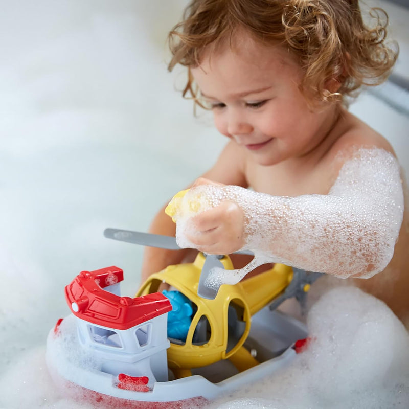 Green Toys - Rescue Boat and Helicopter