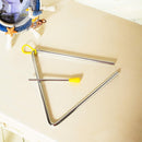6 Inch Musical Steel Triangle Percussion Instrument With Striker