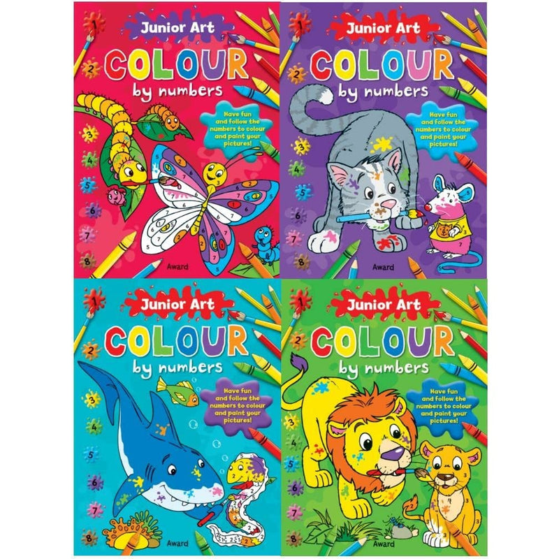 Junior Art Colour By Numbers - Asstd Animals