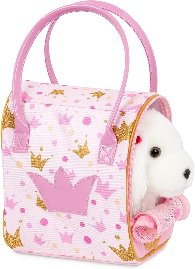 Pucci Pups – Pink Crown Glam Bag & Maltese Pup