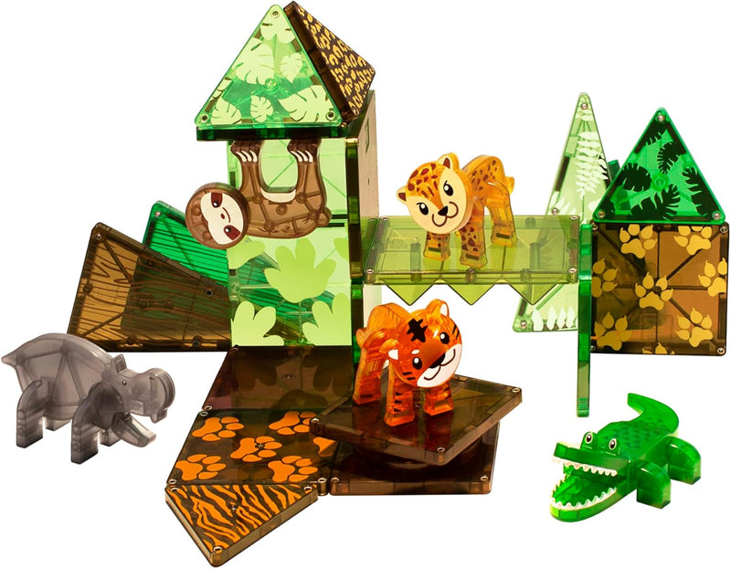 Magna-Tiles | Jungle Animals 25-Piece Set