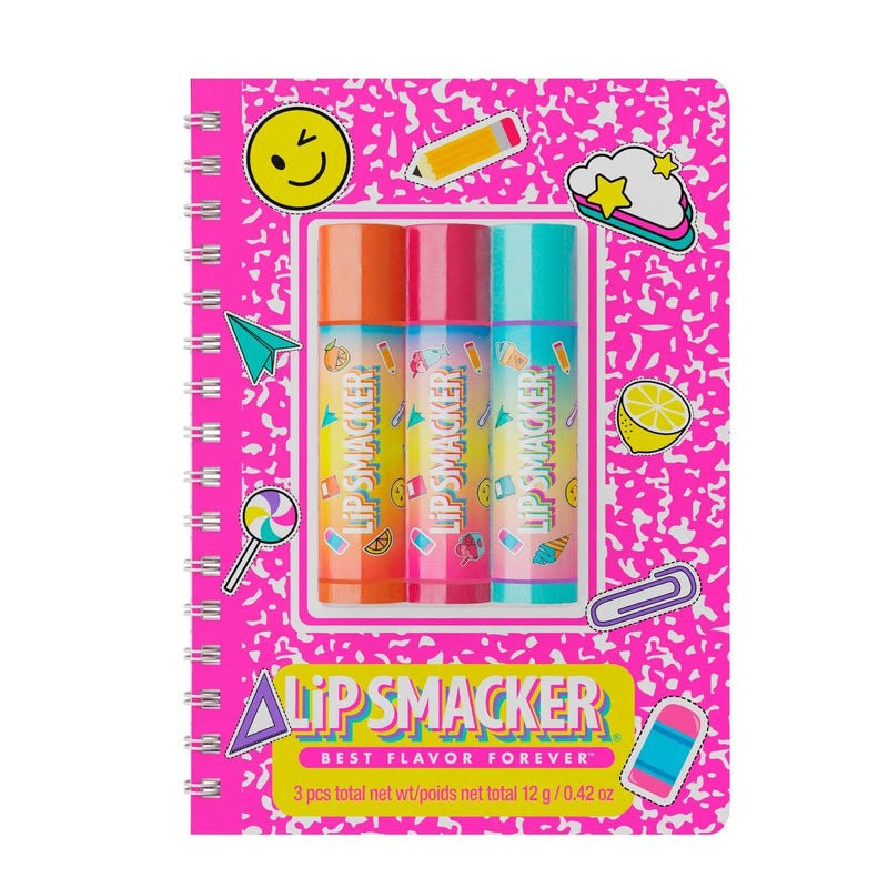 Lip Smacker, Back to School Collection, Spiral Notebook Lip Balm Trio - Pink