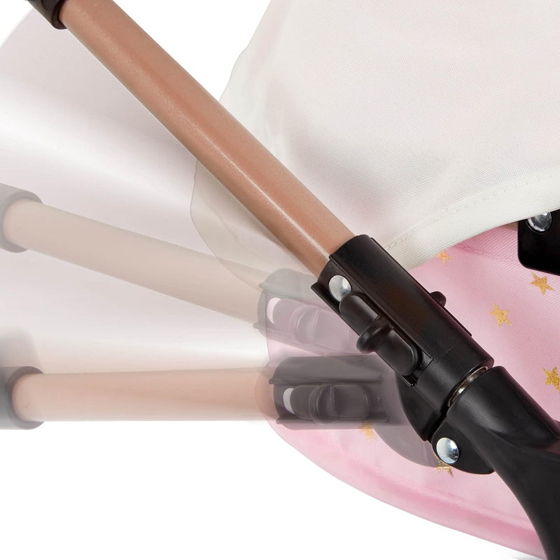 babi by Battat - Baby Doll Double Stroller Mini Gold Stars