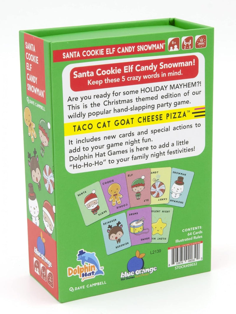 Santa Cookie Elf Candy Snowman Card Game