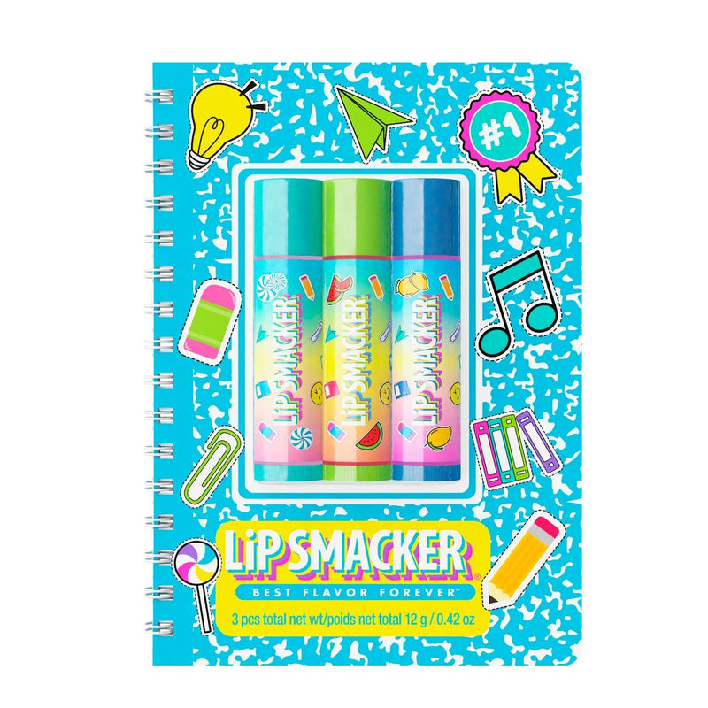 Lip Smacker, Back to School Collection, Spiral Notebook Lip Balm Trio - Blue