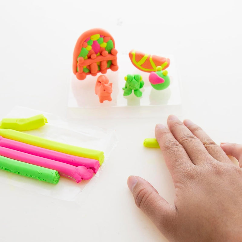BAZIC Modeling Clay Sticks 4.8 Oz, 4 Fluorescent Colours