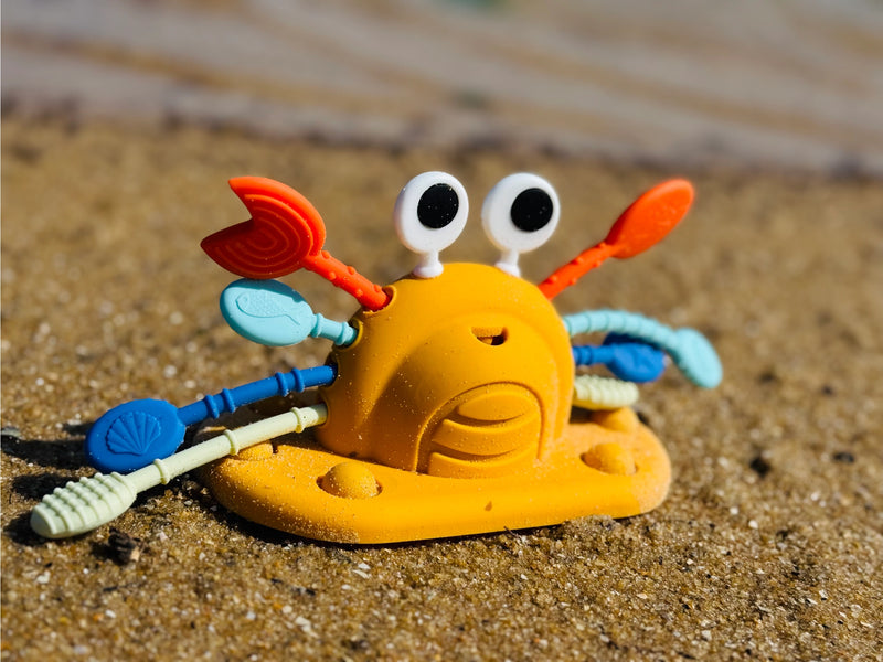 Silicone Crab Pull String Sensory Toy
