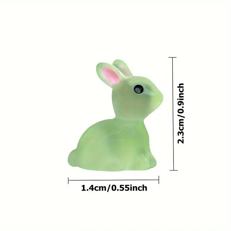 Cute Mini Luminous Resin Bunnies