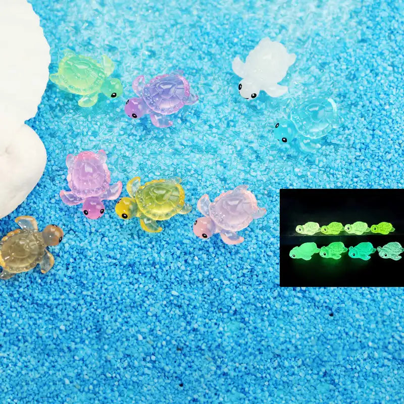 Colourful Luminous Cute Resin  Turtle - Asst