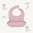 Silicone Bib - Fawn/Lilac - Living Textiles