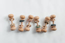 Classical Child | Wooden Beech Rattle - Asstd Colours