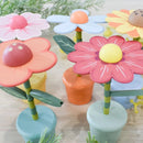 Push Puppet Wooden Flower