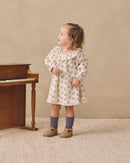 Quincy Mae | Long Sleeve Isla Dress French Floral - Natural