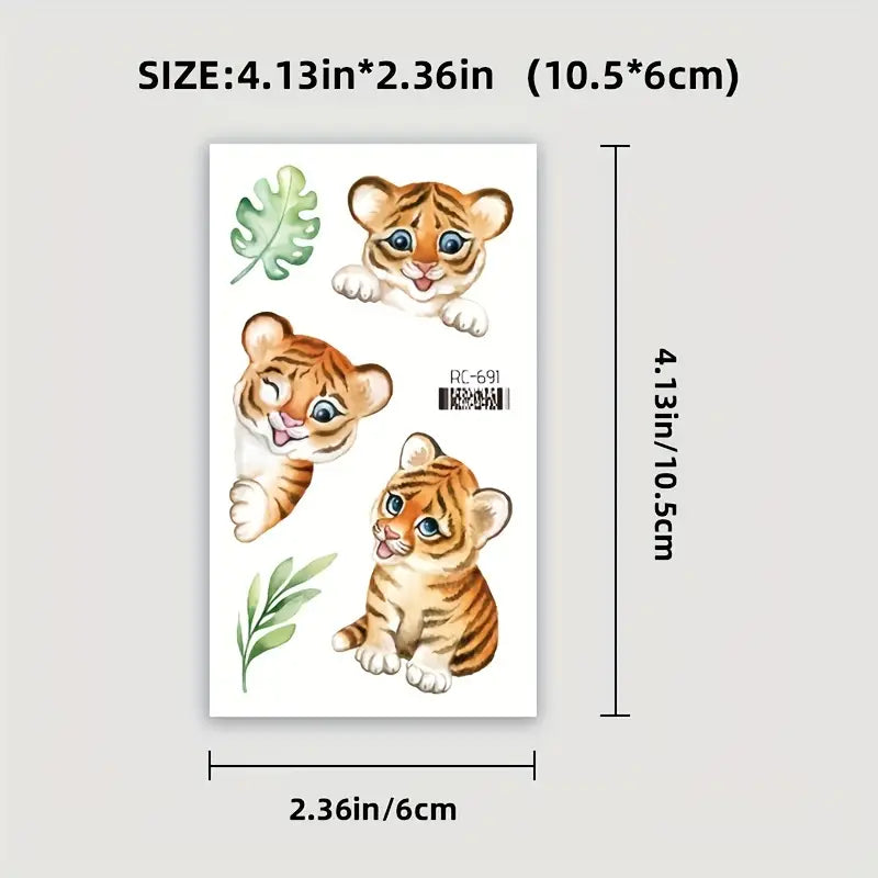 Tiger Temporary Tattoos