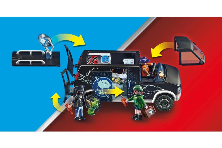 Playmobil: City Action - Helicopter Pursuit with Runaway Van (70575)