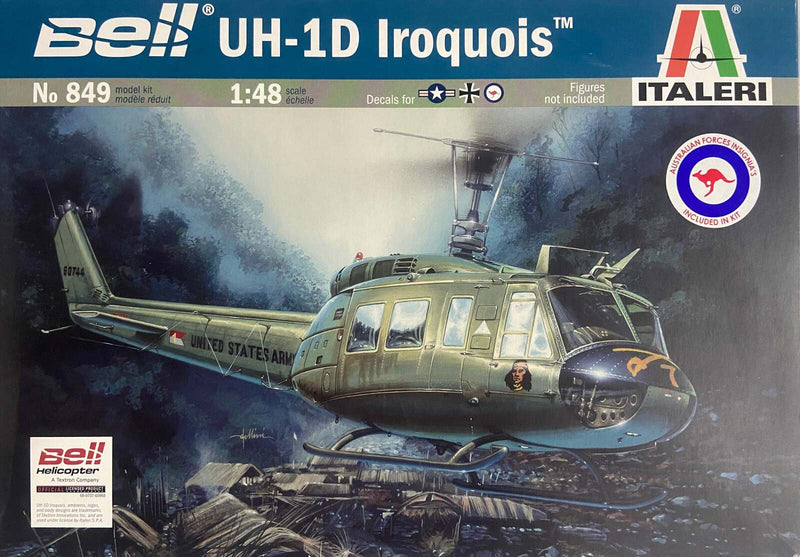 Italeri Bell UH-1D Iroquois Helicopter plastic model kit 1:48 scale