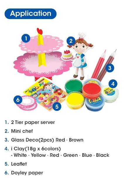 i-Clay Bakery Kit Modelling Clay Pack of 6