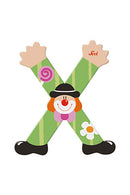Wooden  Colourful Clown Letters A-Z Asst