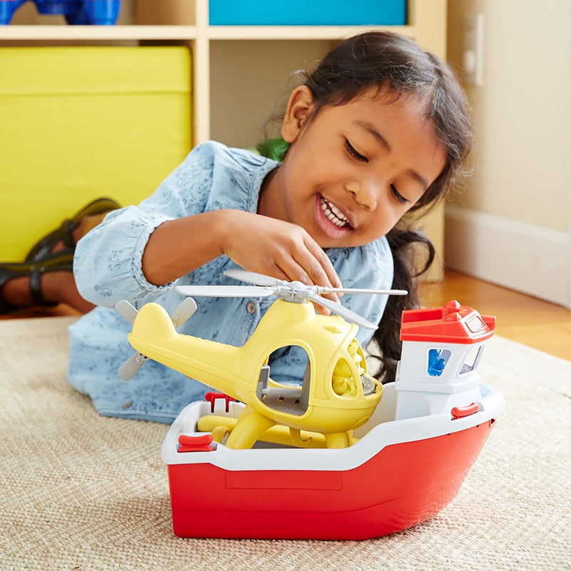 Green Toys - Rescue Boat and Helicopter