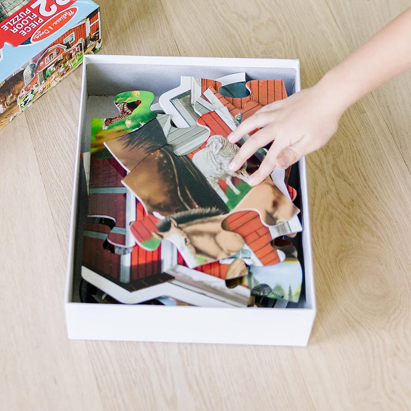 Melissa and Doug - Busy Barn Shaped Floor Puzzle - 32 pieces