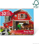Melissa and Doug - Busy Barn Shaped Floor Puzzle - 32 pieces