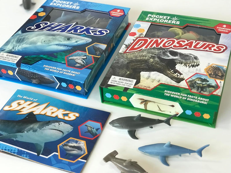 Sharks Pocket Explorers with Figurines and Fact Book