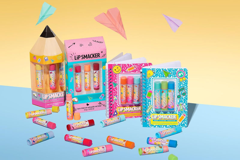 Lip Smacker, Back to School Collection, Spiral Notebook Lip Balm Trio - Pink