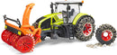 Bruder | Claas Axion 950 w/snowchains and snow blower