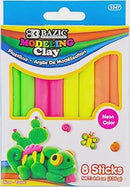 BAZIC Modeling Clay Sticks 4.8 Oz, 4 Fluorescent Colours